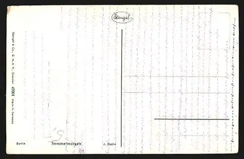 Künstler-AK Stengel & Co. Nr. 47001: Sommermorgen, gemalt von J. Rollin