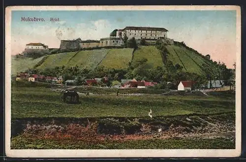 AK Munkács, Hrad, Blick zur Burg