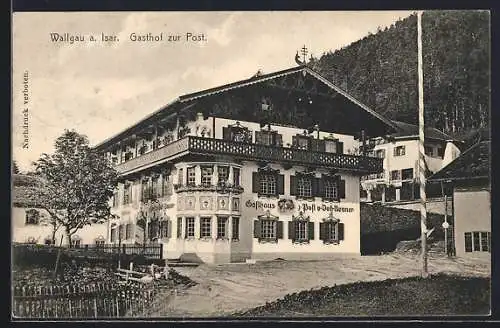 AK Wallgau, Gasthaus zur Post