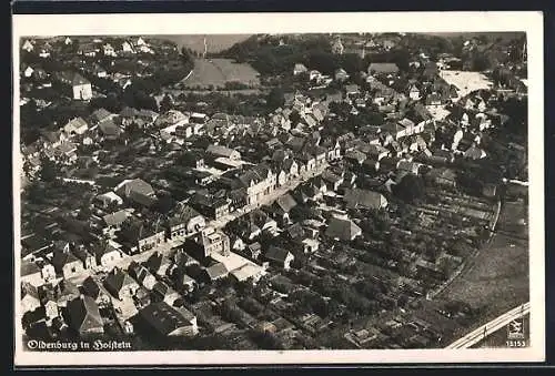 AK Oldenburg in Holstein, Teilansicht vom Flugzeug gesehen