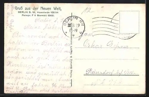AK Berlin-Neukölln, Gasthaus Neue Welt, Hasenheide 108 /114