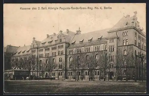 AK Berlin-Kreuzberg, Kaserne des 2. Batl. Königin Augusta-Garde-Gren.-Reg. No. 4