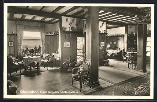 AK Kirchzarten, Hotel Burggraf, Empfangsdiele