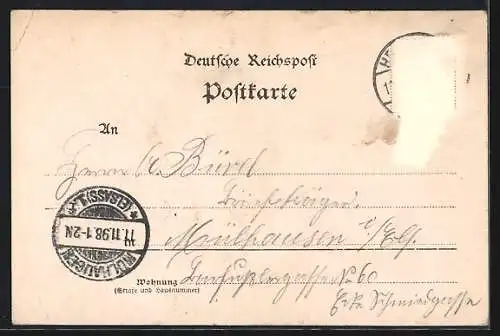 AK Hersfeld, Rathaus, Stiftskirche und Ling-Denkmal