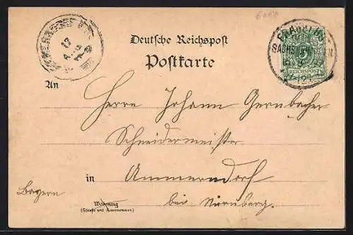 Lithographie Frankfurt a. M., Kaserne, Soldat in Uniform, Flusspartie