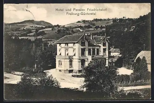 AK Freiburg-Günterstal, Hotel und Pension Friedrichshof