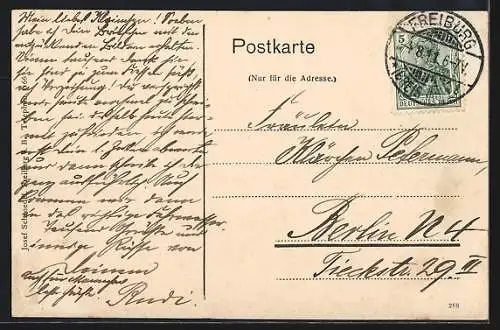 AK Freiburg i. B., Gasthaus Jägerhäusle, Inh. Gustav Hamm
