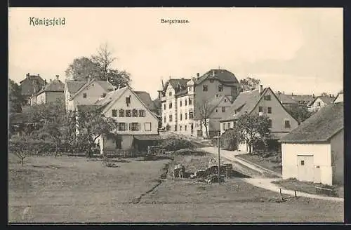 AK Königsfeld / bad. Schwarzwald, Ortspartie an der Bergstrasse