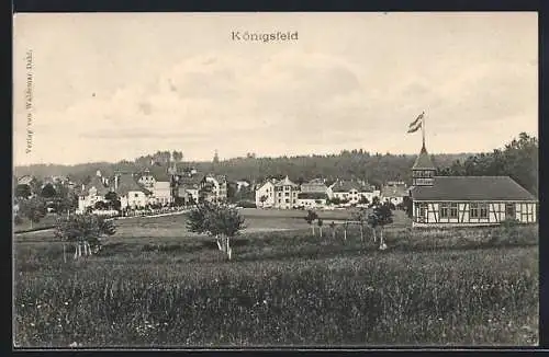 AK Königsfeld / bad. Schwarzwald, Hotel Pension Krumm, Totalansicht