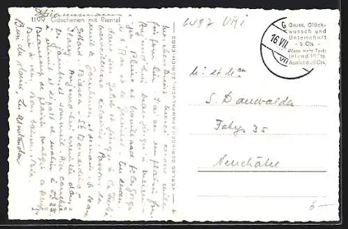 AK Göschenen, Ortsansicht mit Riental