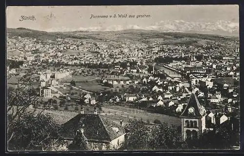 AK Zürich, Panorama v. d. Waid aus gesehen