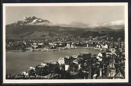 AK Luzern, Totalansicht mit Pilatus