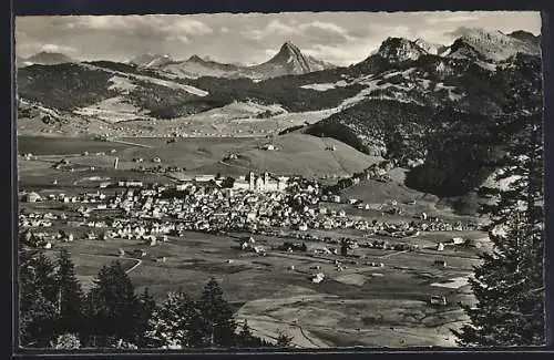 AK Einsiedeln, Ortsansicht mit Umgebung