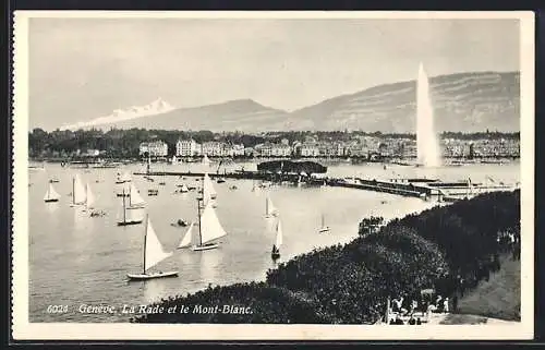 AK Genève, La Rade et le Mont-Blanc