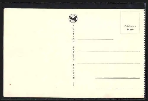 AK Genève, Ile Rousseau et le Mont-Blanc