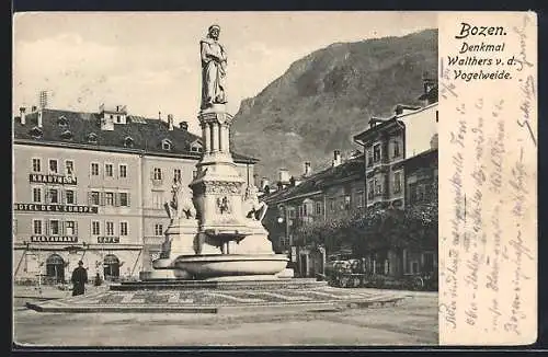 AK Bozen, Denkmal Walthers von der Vogelweide