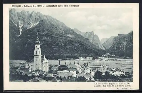 AK Dobbiaco, Panorama e imboccatura della Valle d`Ampezzo, Dolomiti