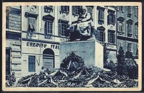 AK Trieste, Monumento a Giuseppe Verdi