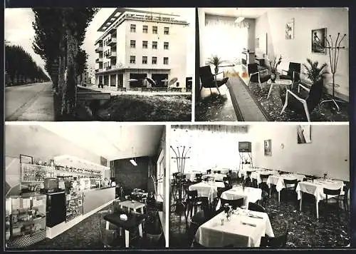 AK Mestre, Hotel Aryston, Aussen- und Innenansichten