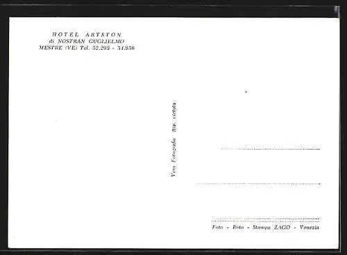 AK Mestre, Hotel Aryston, Aussen- und Innenansichten