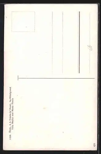Künstler-AK Roma, S. S. Trinita de` Monti, Villa Medici e Monte Pincio