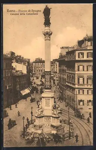 AK Roma, Piazza di Spagna, Colonna della Concezione