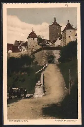 AK Rothenburg o. T., Am Kobolzellertor