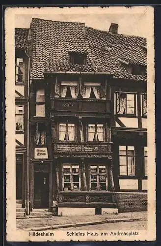 AK Hildesheim, Schiefes Haus am Andreasplatz