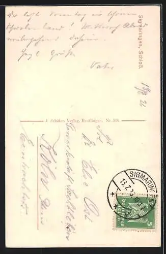 AK Sigmaringen, Blick auf das Schloss