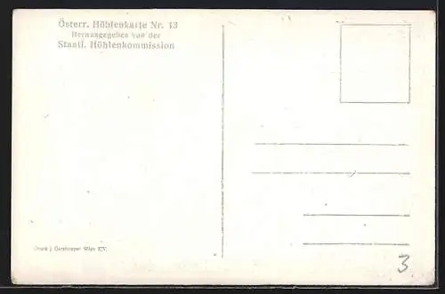 AK Dachstein-Rieseneishöhle bei Obertraun, Eissäulen im Parzivaldom, Eisberge im Höhleninneren