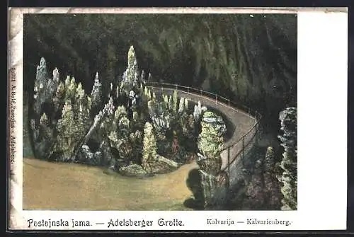 AK Postojna, Adelsberger Grotte, Kalvarienberg