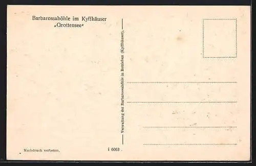 AK Kyffhäuser, Barbarossahöhle, Grottensee