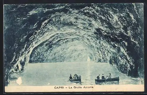 AK Capri, La Grotta Azzurra, Höhle