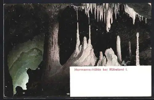 AK Hermannshöhle, Motiv aus dem Inneren