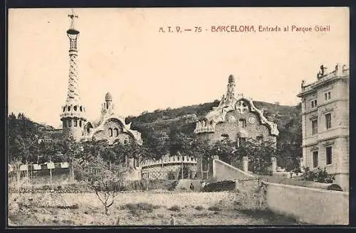 AK Barcelona, Entrada al Parque Güell