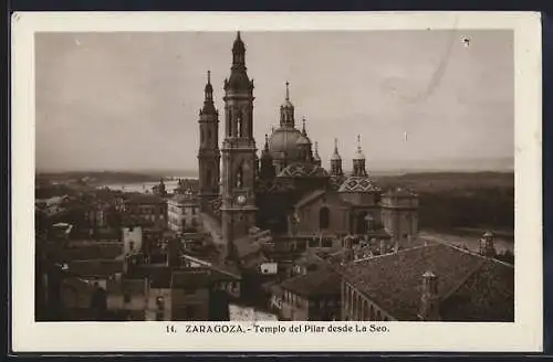 AK Zaragoza, Templo del Pilar desde La Seo