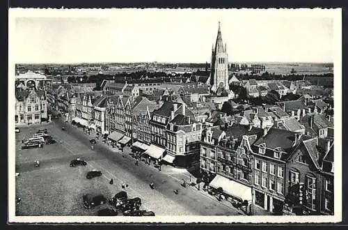 AK Ypres, Grand`Place Roi Albert, Grote Markt Koning Albert