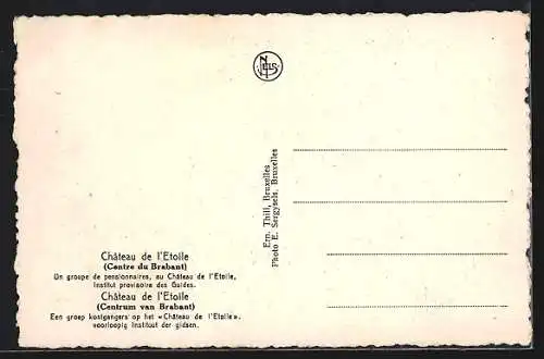 AK Bierges, Chateau de l`Etoile, Centre du Brabant, Un groupe de pensionnaires