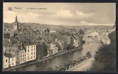 AK Namur, La Sambre et panorama