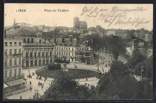 AK Lüttich-Liege, Place du Theatre