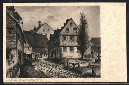 AK St. Georgen i. Schwarzw., Nagelschmiede um 1800