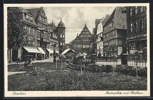 AK Paderborn, Marienplatz mit Rathaus