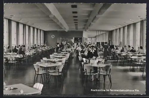 AK Frankfurt /Main, Postkantine im Fernmeldehochhaus, Innenansicht