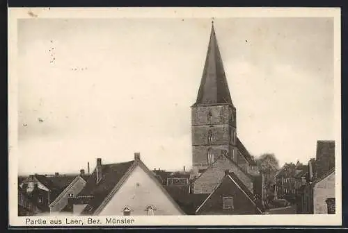 AK Laer /Bez. Münster, Ortspartie mit Kirche