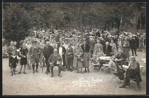 Foto-AK Bad Steben, Cafe im Park