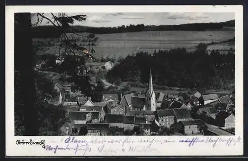 AK Ründeroth /Rhld., Teilansicht mit Kirche