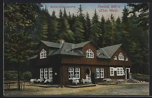 AK Oberhof /Th., Gasthaus Untere Schweizerhütte