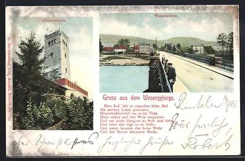 AK Rinteln, Klippenturm, Weserbrücke