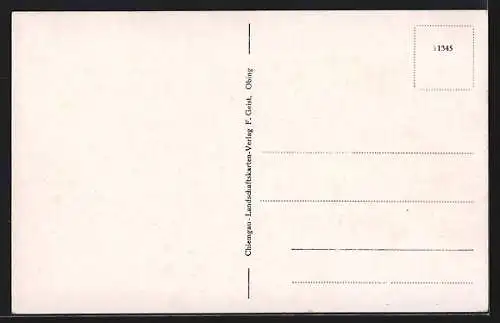 AK Obing a. See, Ortsansicht mit See u. Bergpanorama