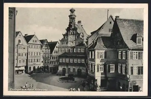 AK Esslingen / Neckar, Blick auf den platz